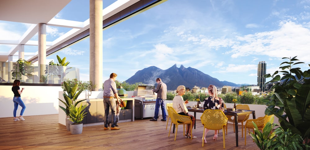 Área de asadores - República